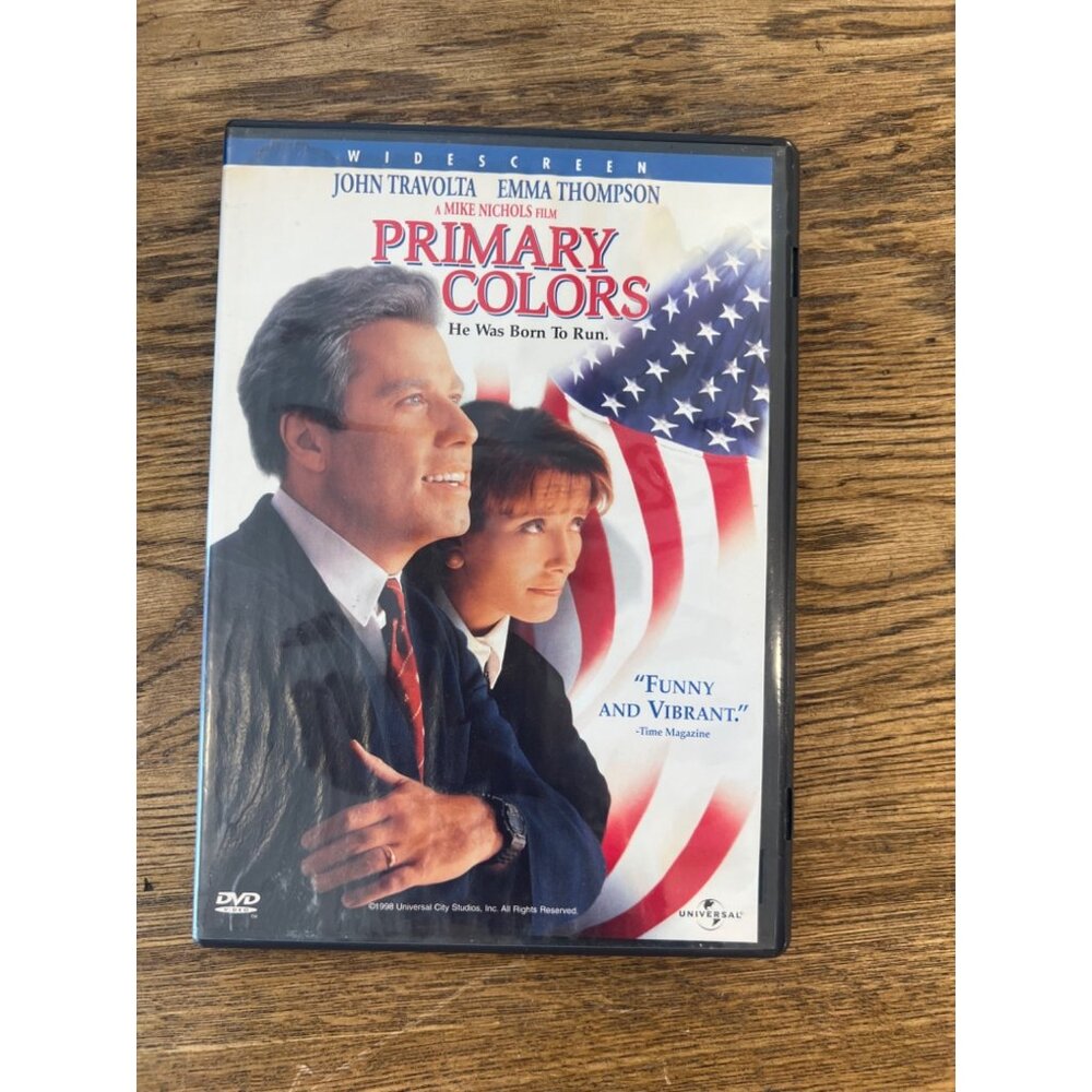 Primary Colors DVD 1998 Comedy Movie John Travolta Emma Thompson Pre-Owned